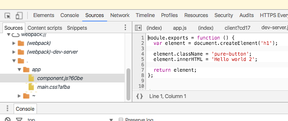 Sourcemaps in Chrome